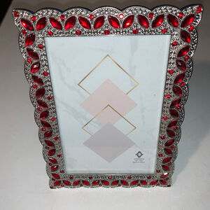 Concepts In Time Red Silver Picture Frame One Size